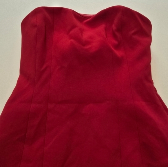 A.L.C. Elsie Mini Dress in Red Cocktail Sleeveless Strapless Size 2 - Picture 5 of 14